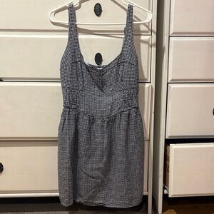 Linen Blend Mini Skort Dress